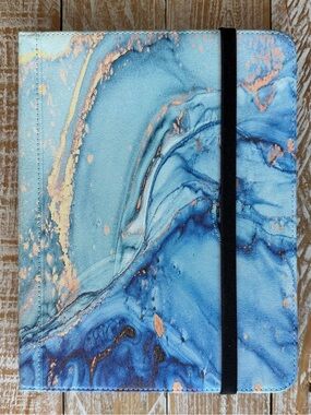 🌊 Blue Gold Marble Universal Tablet Case🌊~Fits 7-8.5” Tablets